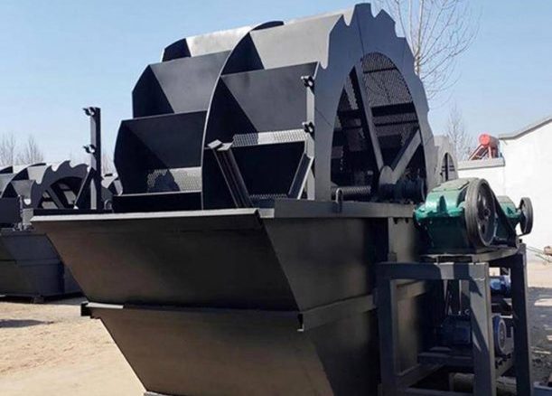 Wheel bucket sand washing machine installation method