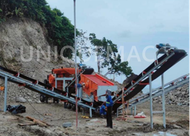 30tph mobile crushing plant is installed in Indonesia site。